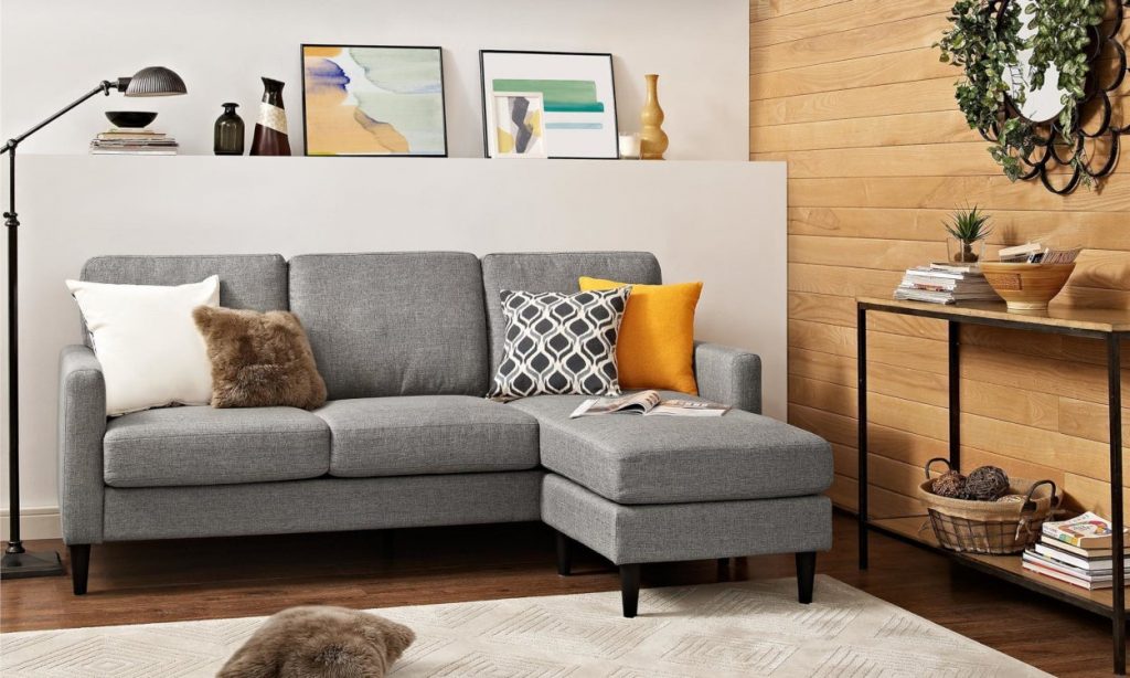 l shape sofa space