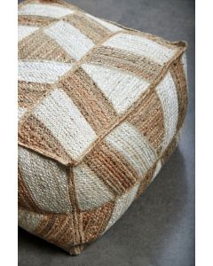 Savannah Jute Braided Pouf