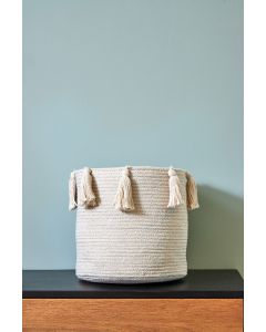 Amara Tassled Cotton Basket