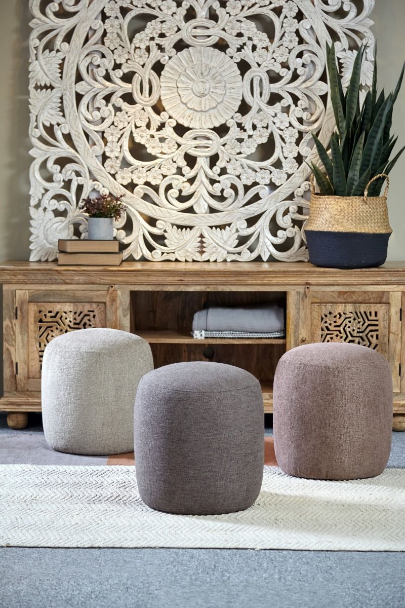 Dani Small Ottoman - Greige