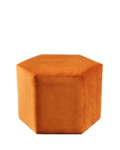 Day Hexagon Footstool - Tangerine