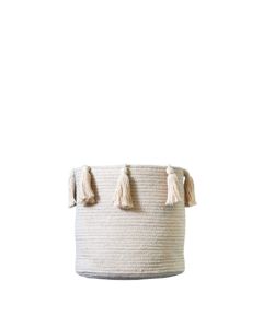 Amara Tassled Cotton Basket