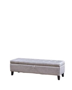 Corbett Storage Bench - Silver