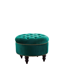 Sera Footstool - Velvet Green