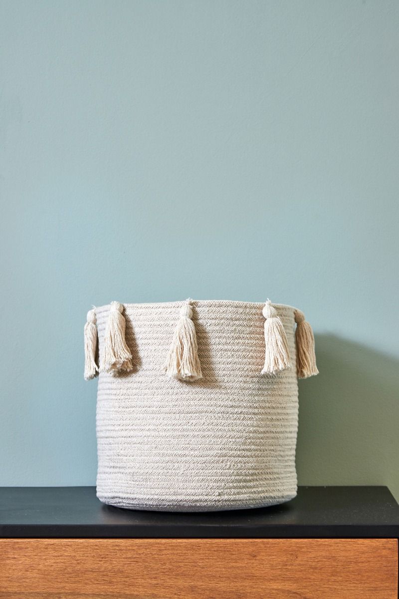 Amara Tassled Cotton Basket