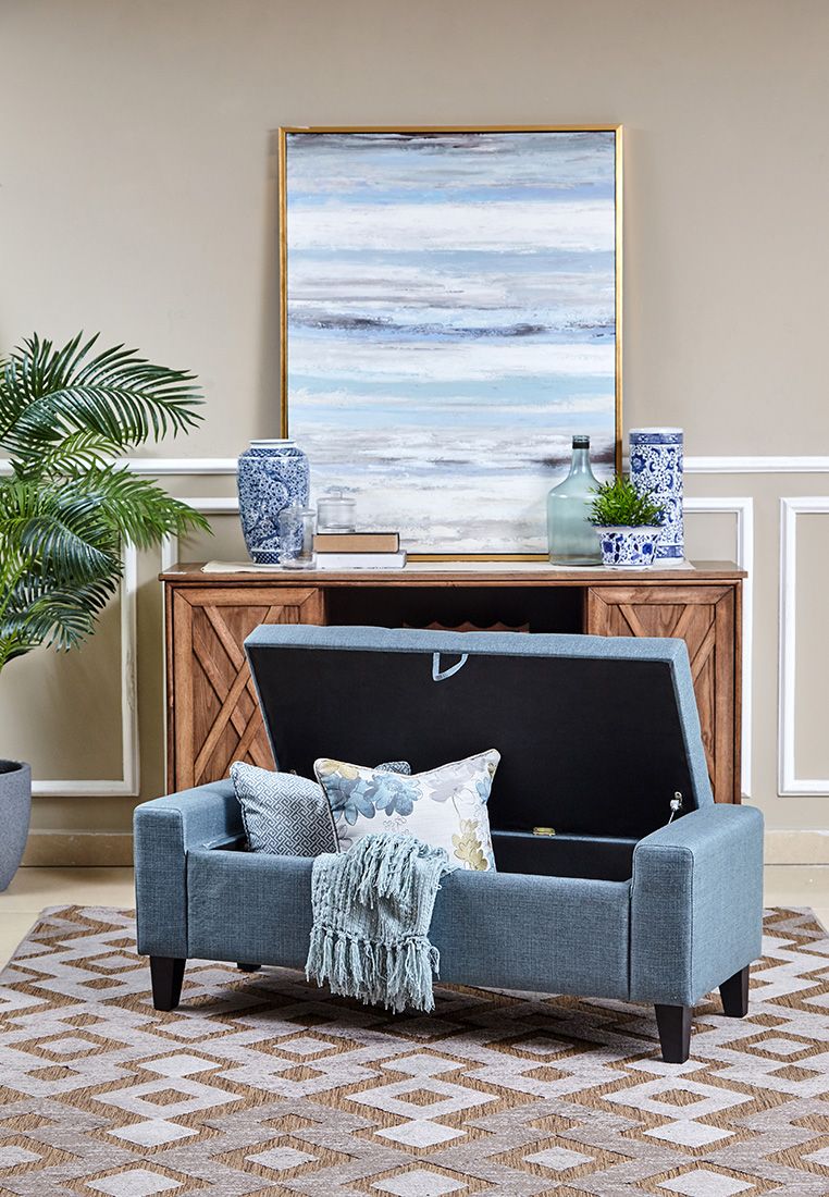 Kaylee Storage Bench (Prussian)
