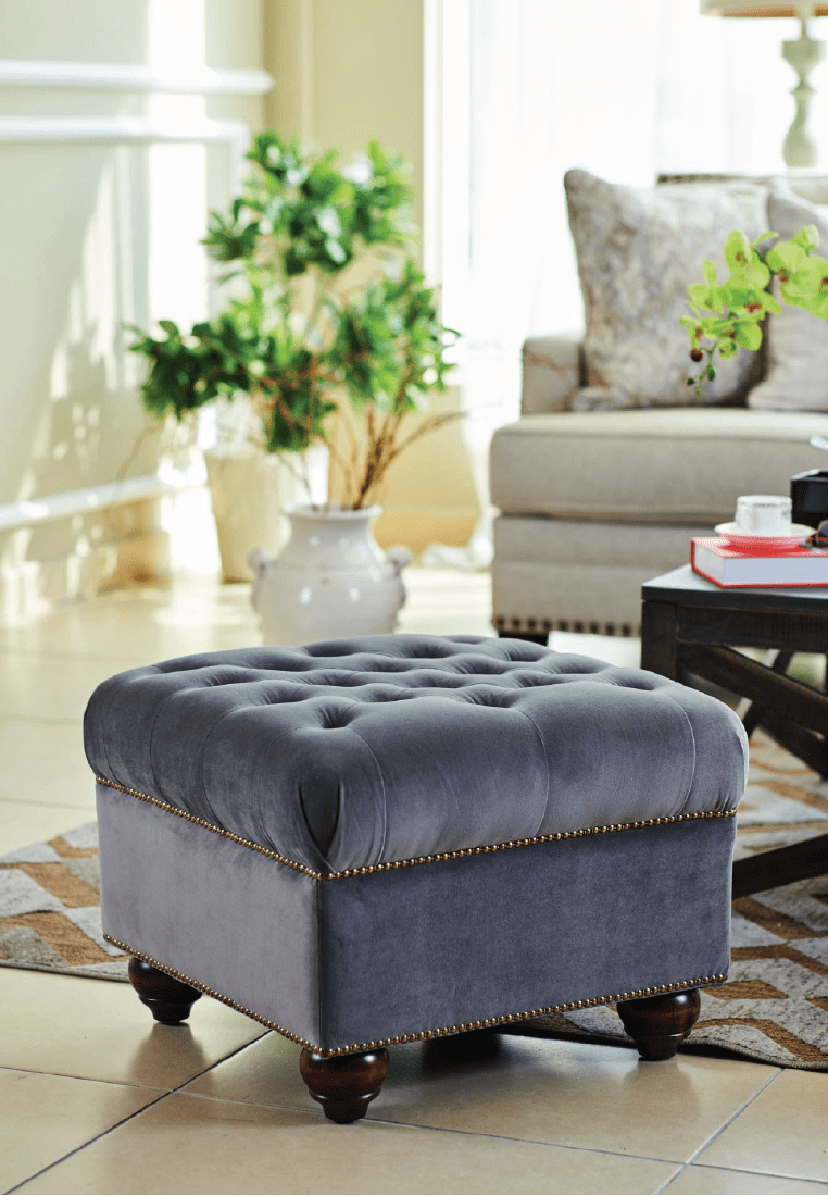 Canio Footstool - Grey