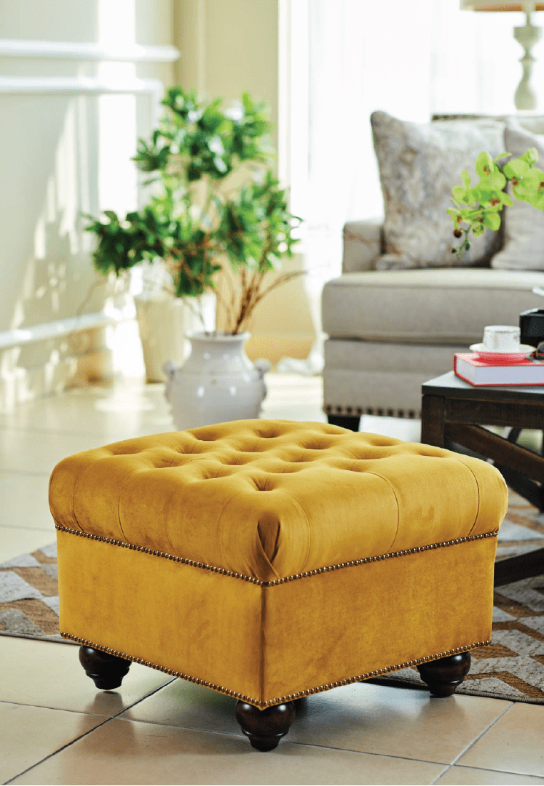 Canio Footstool - Old Gold