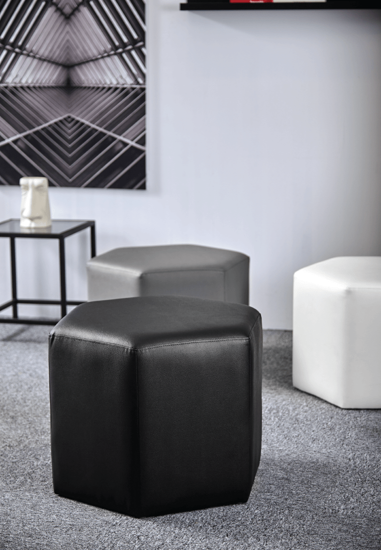 Day Hexagon Footstool - Charcoal
