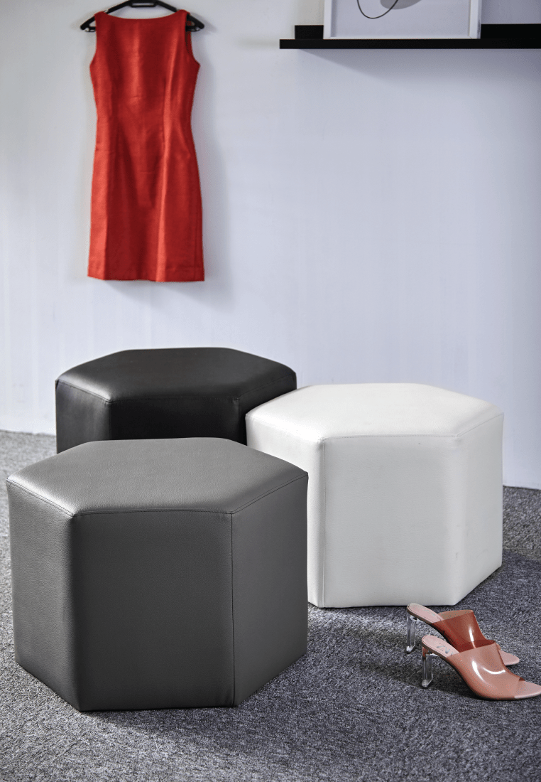 Day Hexagon Footstool - Smoke