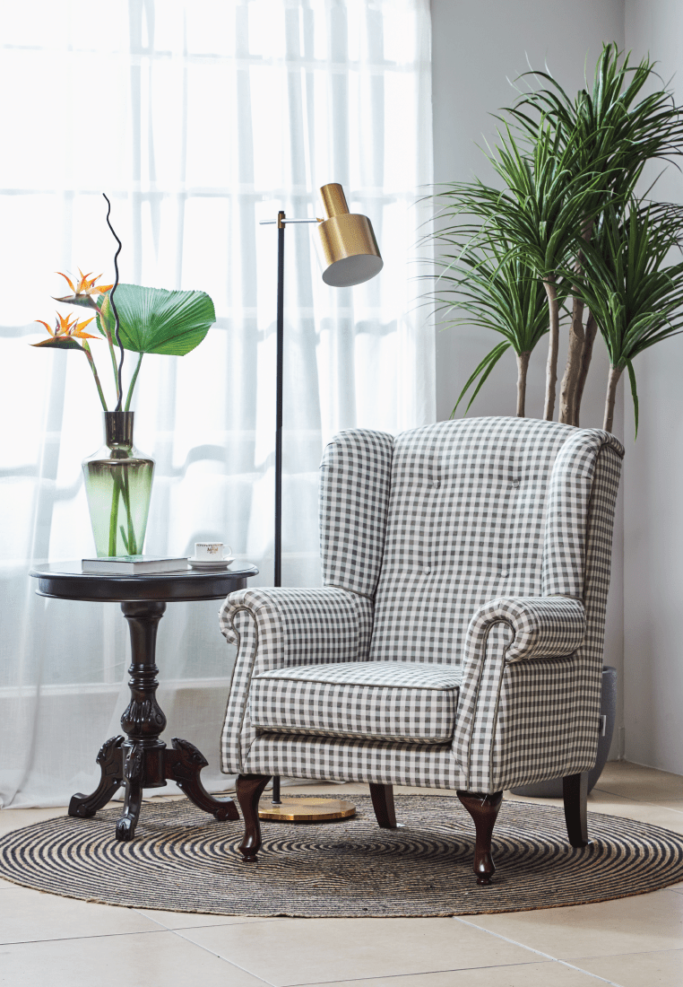 Fella Design Easy Chair - Sage Cheque